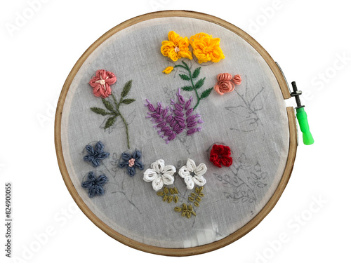 Brazilian embroidery flower stitches (Brazilian embroidery examples)