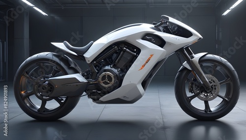  Produce a series of bigbike futuristic vehicle designs powered by advanced AI technology. 