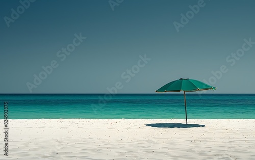 Parasol landscape image on a beautiful beach