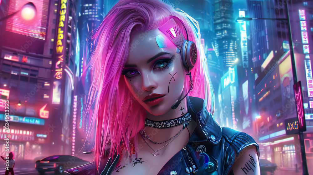 サイバーパンク美女|cyberpunk beauty Generative AI サイバーパンク美女|cyberpunk beauty Generative AI