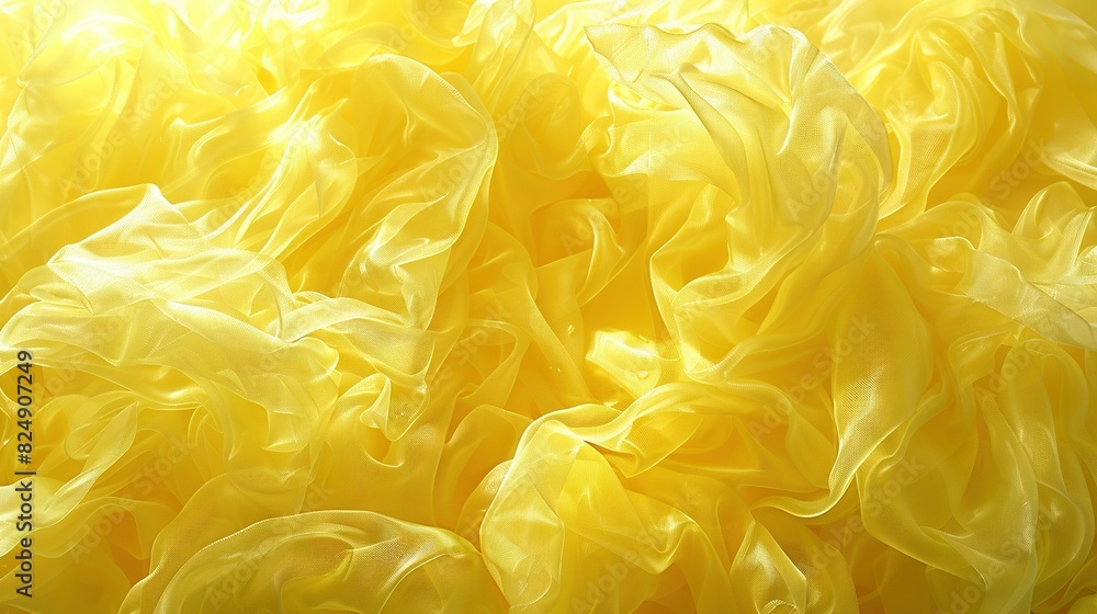A close-up of a bunch of yellow fabric on a yellow bed, surrounded by yellow fabric A close-up of a bunch of yellow fabric on a yellow bed, surrounded by yellow fabric