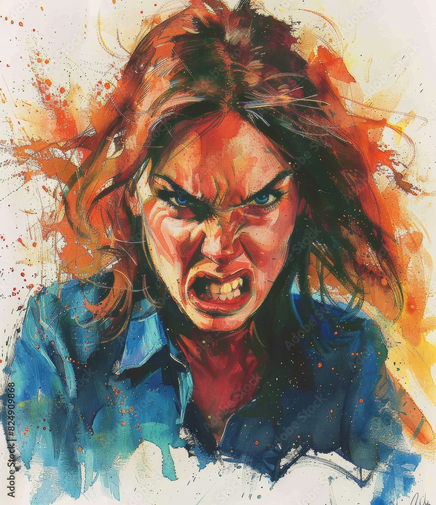 Portrait of an Angry Woman