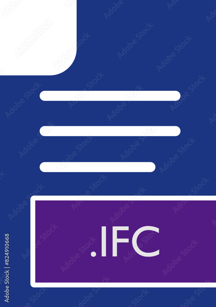 IFC File format Icon fill inside IFC File format Icon fill inside