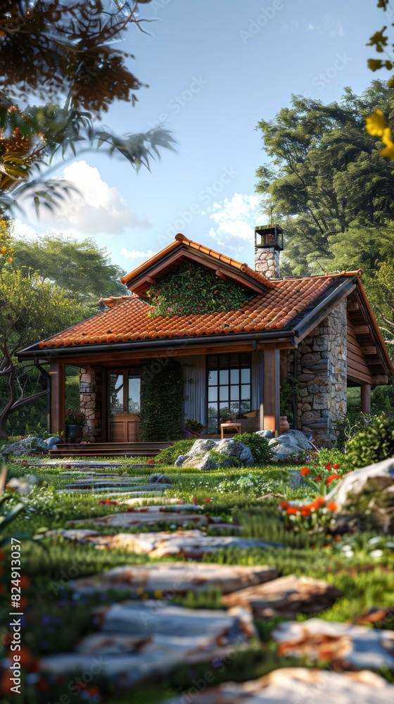 Small cottage in the woods