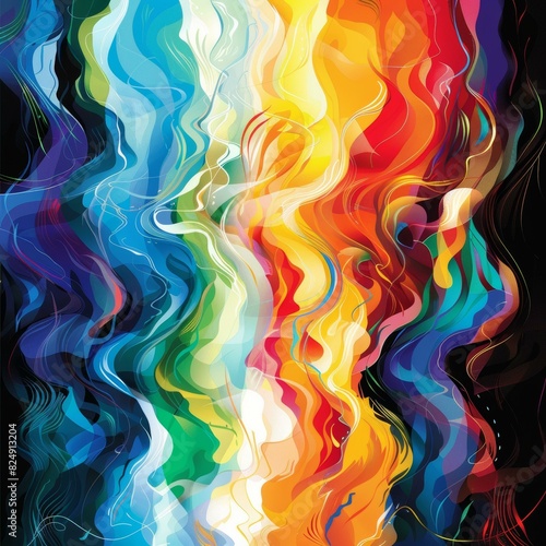 Colorful Abstract Swirls and Waves