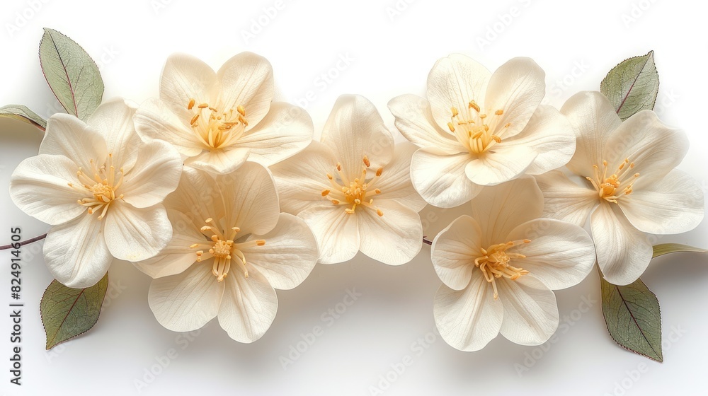 Plumeria flowers isolated on white background