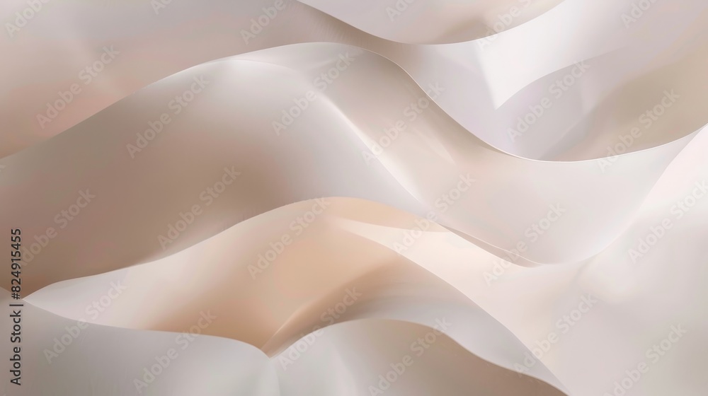 Abstract background featuring smooth, flowing waves of light beige fabric, evoking a sense of softness and elegance in neutral tones. Abstract background featuring smooth, flowing waves of light beige fabric, evoking a sense of softness and elegance in neutral tones.