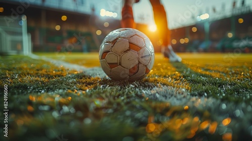 Close Up of a Soccer Ball On the Grass