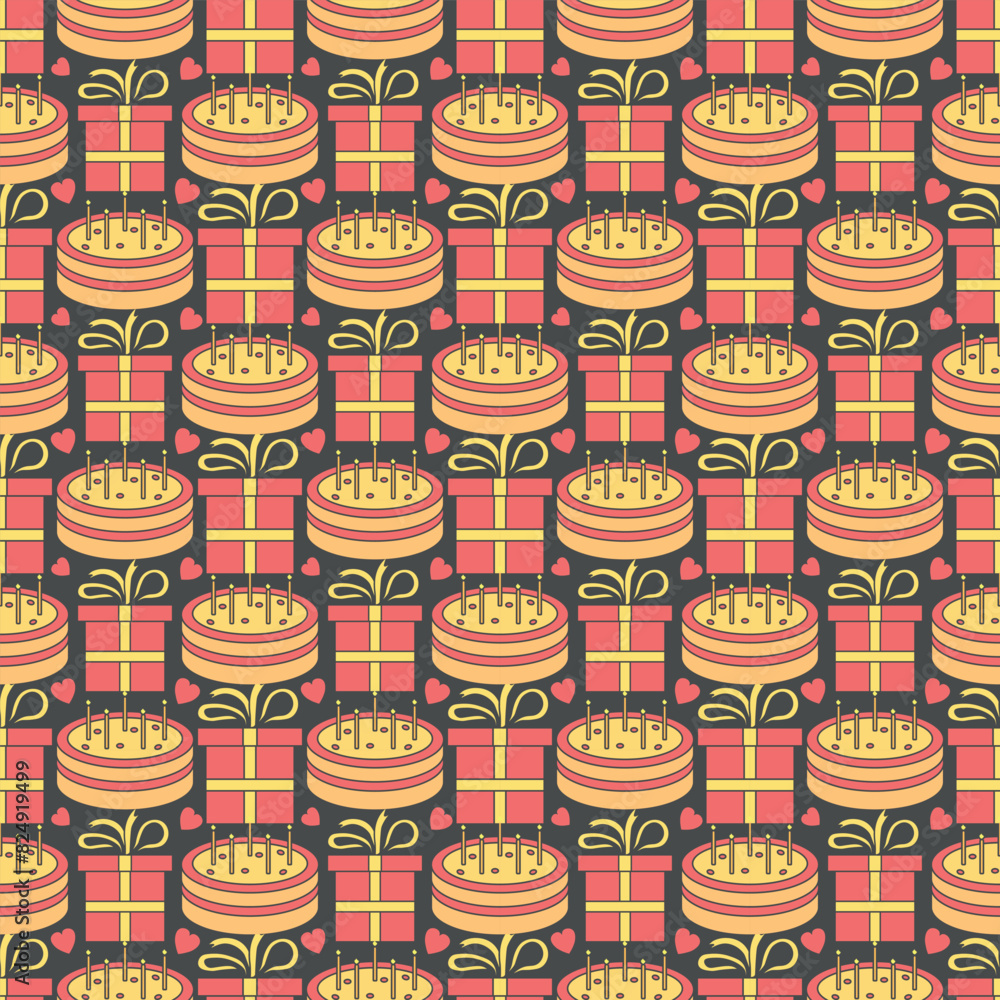 Happy birthday pattern. Seamless birthday background Happy birthday pattern. Seamless birthday background