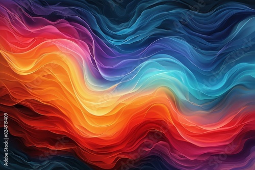 Abstract Colorful Background: Vibrant Swirls and Fluid Shapes