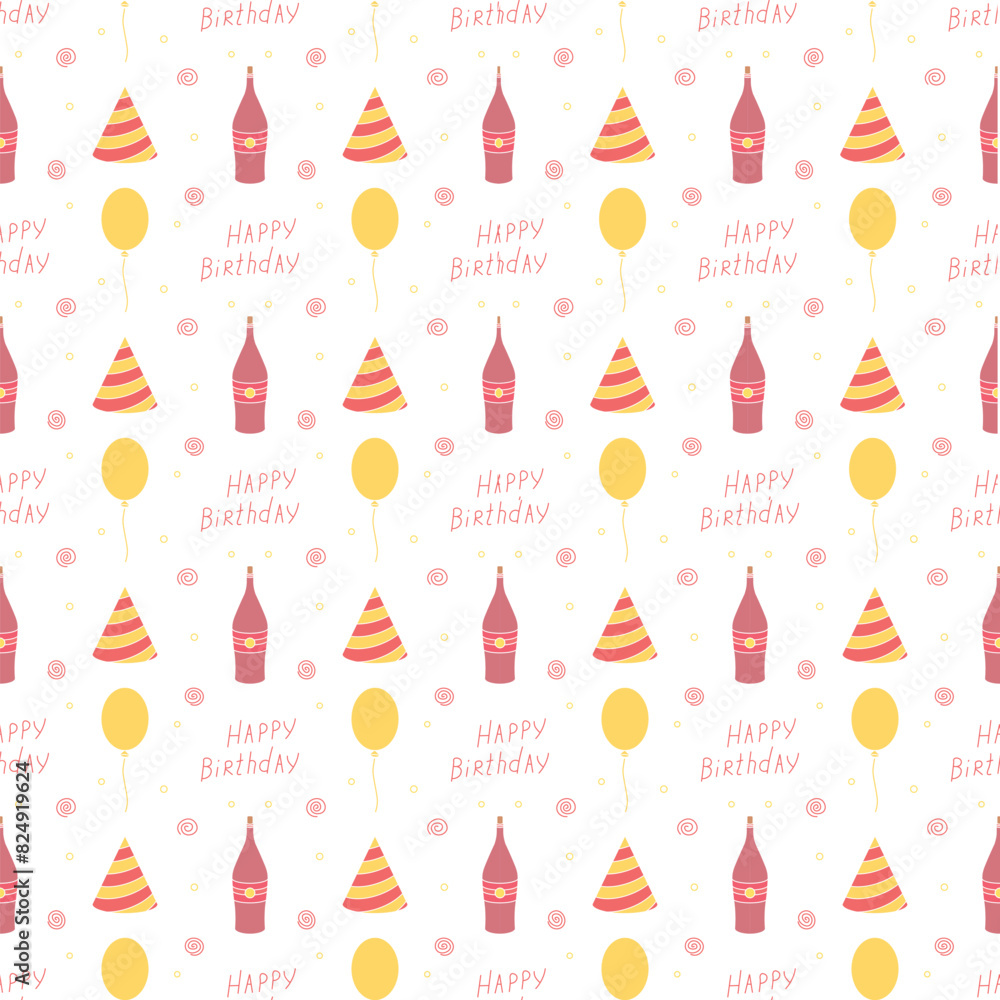 Happy birthday pattern. Seamless birthday background Happy birthday pattern. Seamless birthday background