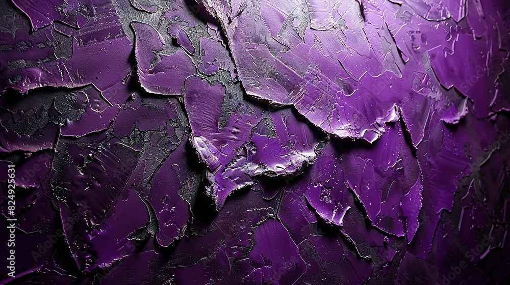 A close-up of purple and black paint textured with water droplets A close-up of purple and black paint textured with water droplets