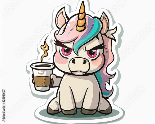 Einhorn mit Kaffee photo