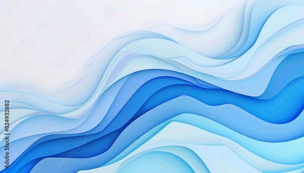 Fototapeta premium Blue Wave: A Stunning Horizontal Paper Background