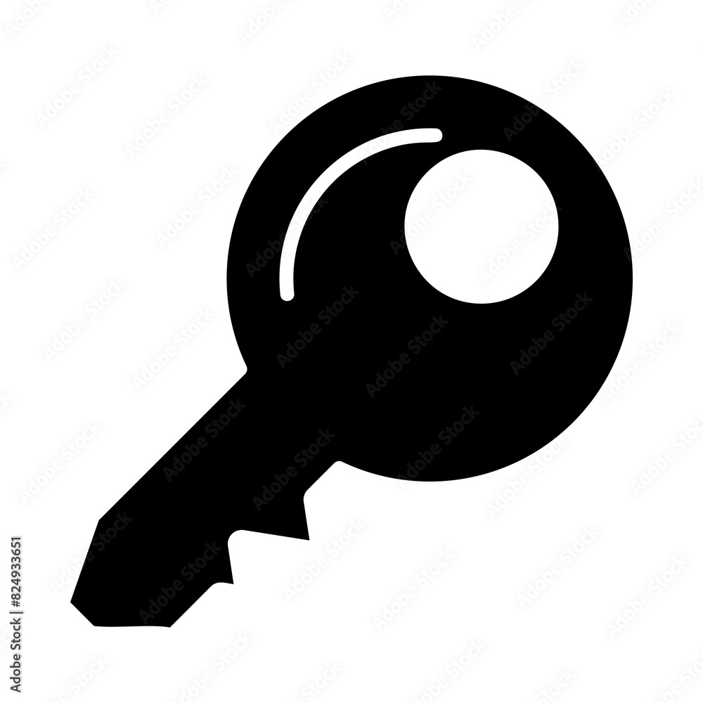 key icon, silhouette vector isolated on white background. simple and modern design key icon, silhouette vector isolated on white background. simple and modern design