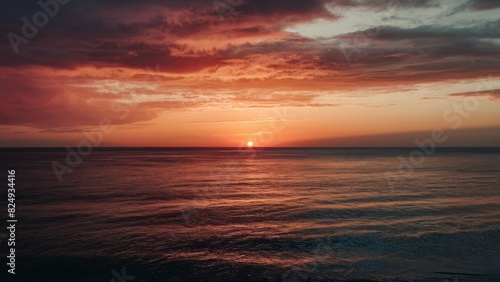 Evening Elegance Sunset Over the Sea in Subdued Tones © Oleks Stock