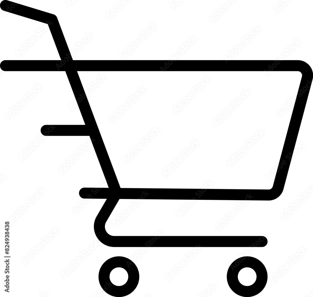 Shopping Cart Icon Vector. Shopping cart illustration for web, mobile apps. Shopping cart trolley icon vector isolated on white background