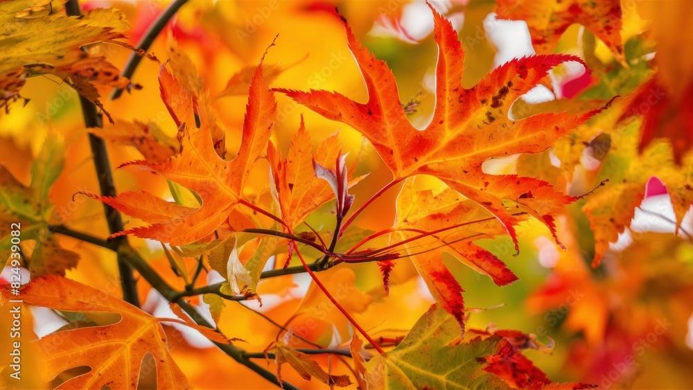 Autumn Foliage Close-Up Leaves in Warm Tones Autumn Foliage Close-Up Leaves in Warm Tones