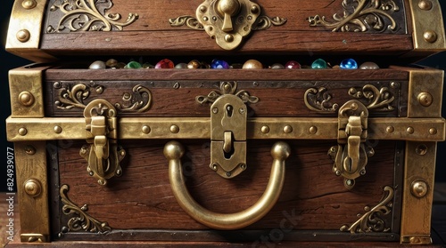 Enchanting Wooden Treasure Chest: A Fusion of Realism and Fantasy