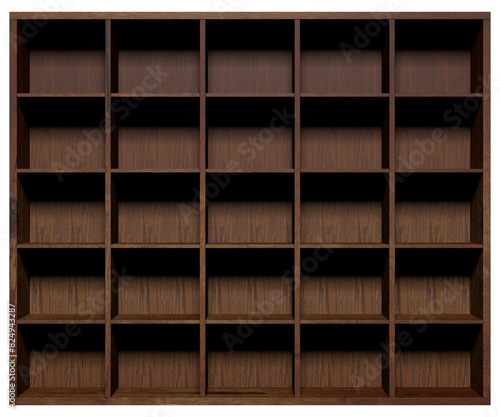 leeres großes Bücherregal