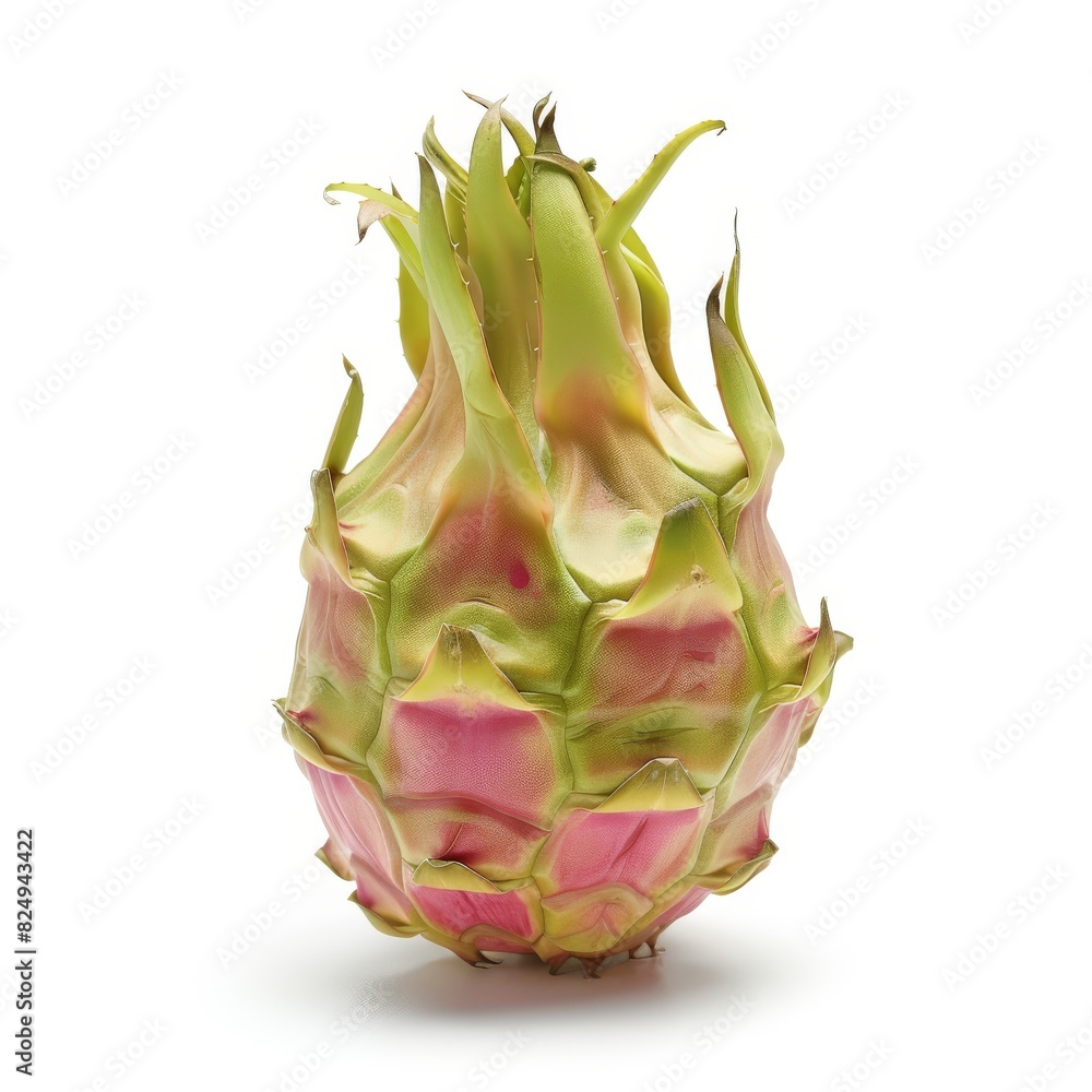 Obraz premium Dragon fruitis isolated on a transparent background, PNG file. 