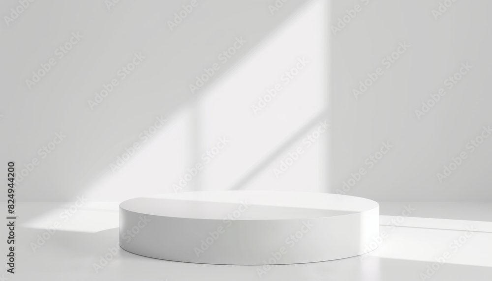 Minimalistic White Podium: Ideal Stand for Product Presentation Minimalistic White Podium: Ideal Stand for Product Presentation
