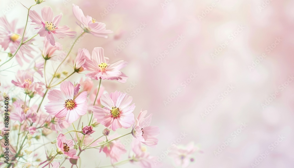 Pink Blossoms: A Soft and Serene Floral Banner for Spring and Summer Pink Blossoms: A Soft and Serene Floral Banner for Spring and Summer