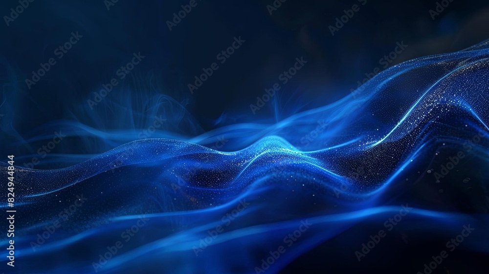 abstract dark blue gradient wave on black background blurry grainy light texture copy space digital illustration abstract dark blue gradient wave on black background blurry grainy light texture copy space digital illustration