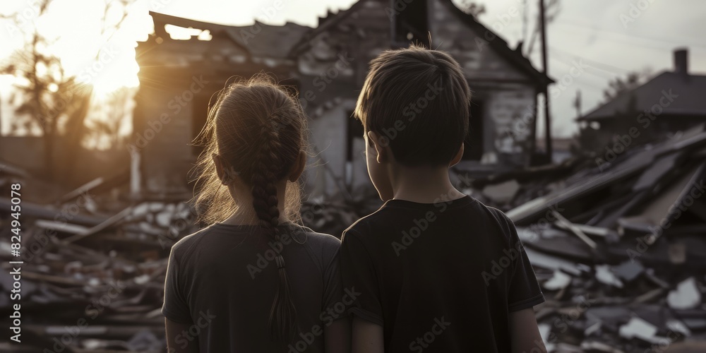 Heartbreaking Loss: Children Witness Destruction of Home Heartbreaking Loss: Children Witness Destruction of Home