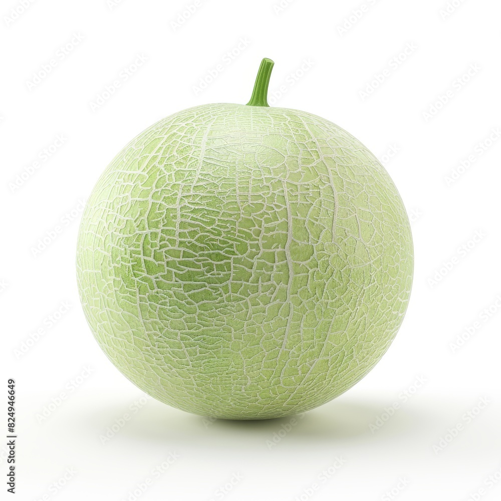 Honeydew melon is isolated on a white background, a professional photo shoot, and photo-realistic Job ID: 3307d4a9-88a3-411d-b5e0-885c3927c9e9 Honeydew melon is isolated on a white background, a professional photo shoot, and photo-realistic Job ID: 3307d4a9-88a3-411d-b5e0-885c3927c9e9