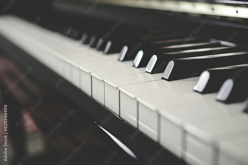 Harmony in Simplicity: Grand Piano and Gray Wall Harmony in Simplicity: Grand Piano and Gray Wall