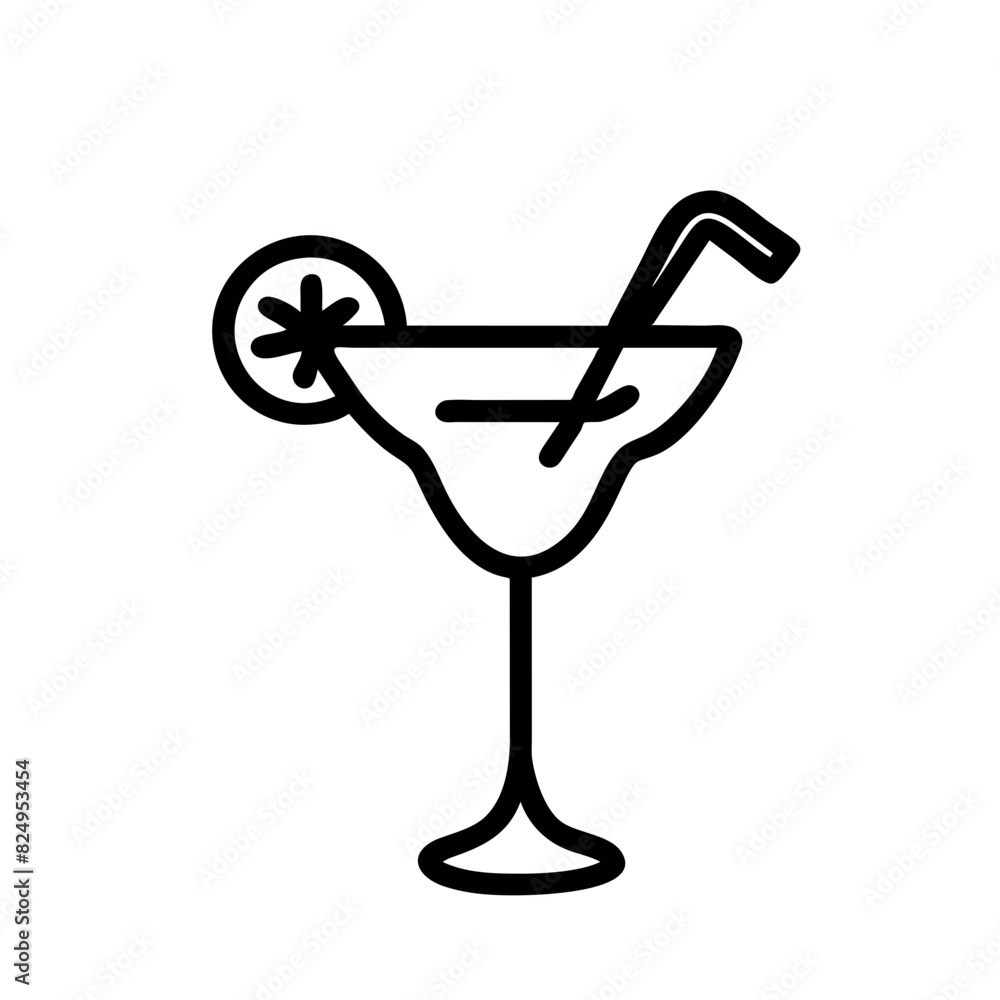 Chic black and white vector design featuring a stylish cocktail glass on transparent background, evoking a sense of celebration and luxury, suitable for bars, parties, and mixology enthusiasts Chic black and white vector design featuring a stylish cocktail glass on transparent background, evoking a sense of celebration and luxury, suitable for bars, parties, and mixology enthusiasts