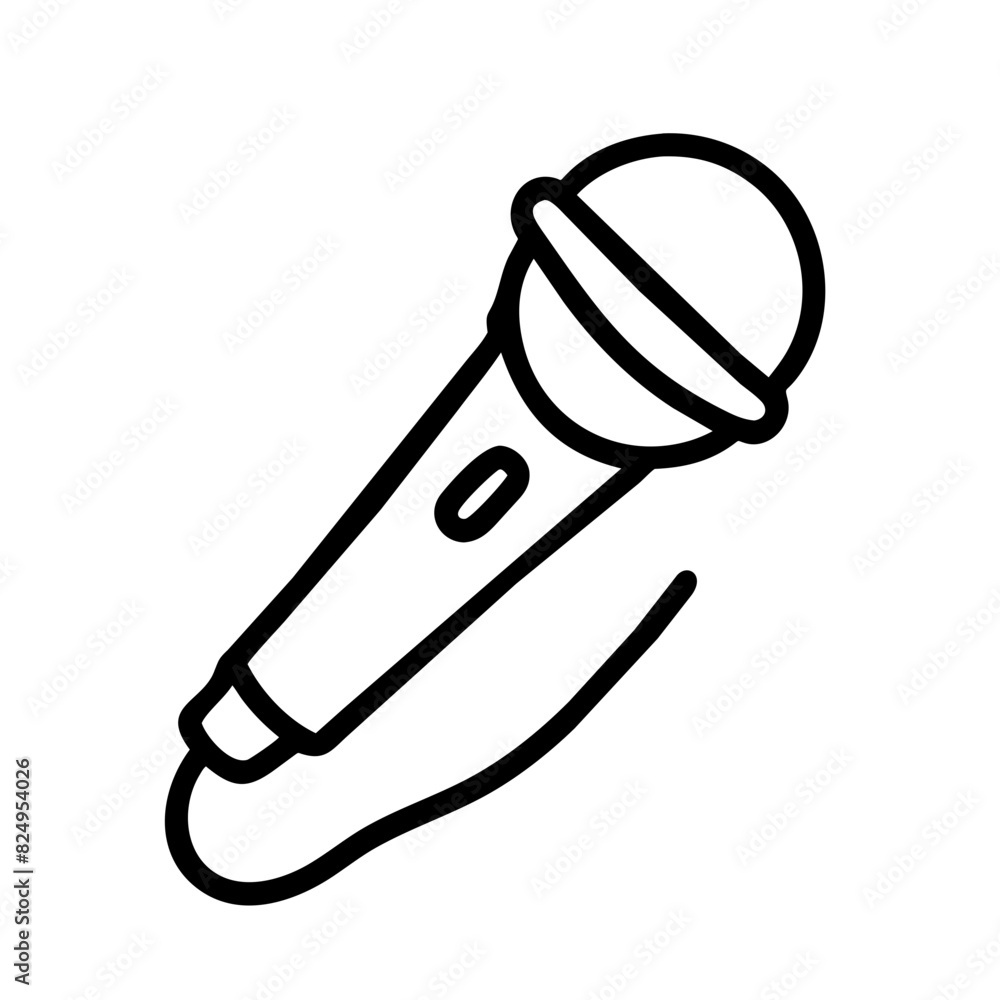 black and white vector illustration of a microphone on a transparent background, representing sound, music, communication, audio technology, broadcasting, and public speaking black and white vector illustration of a microphone on a transparent background, representing sound, music, communication, audio technology, broadcasting, and public speaking