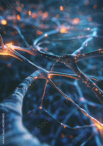 Luminous Neural Network Abstract Background