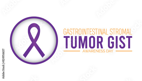 Gastrointestinal Stromal Tumor GIST awareness day observed every year in July. Template for background, banner, card, poster with text inscription.