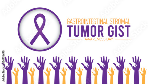 Gastrointestinal Stromal Tumor GIST awareness day observed every year in July. Template for background, banner, card, poster with text inscription.