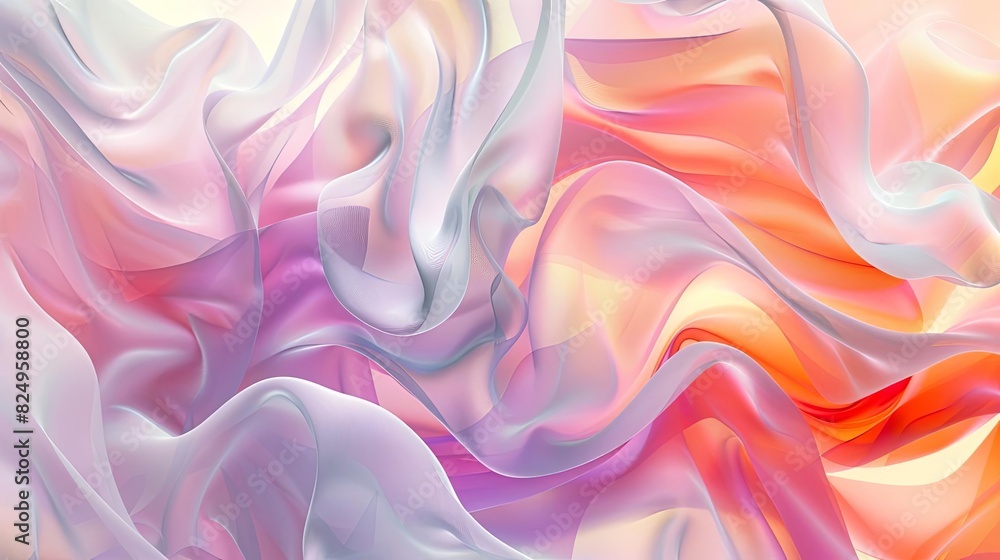 delicate abstract background with flowing shapes and pastel colors digital art delicate abstract background with flowing shapes and pastel colors digital art
