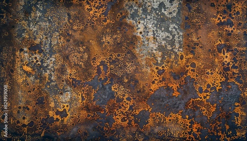 Rusted Beauty: Abstract Patterns on Textured Metal Surface