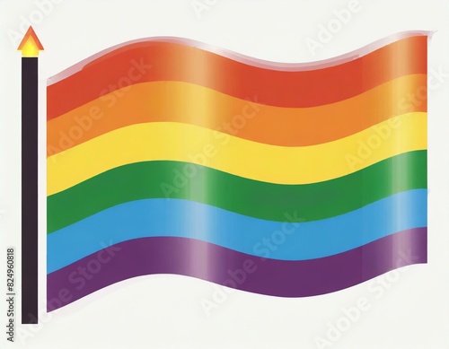 lgbt flag icon vector image on white background  queer pride month