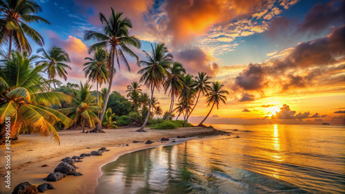 island-palm-tree-sea-sand-beach--panoramic-beach