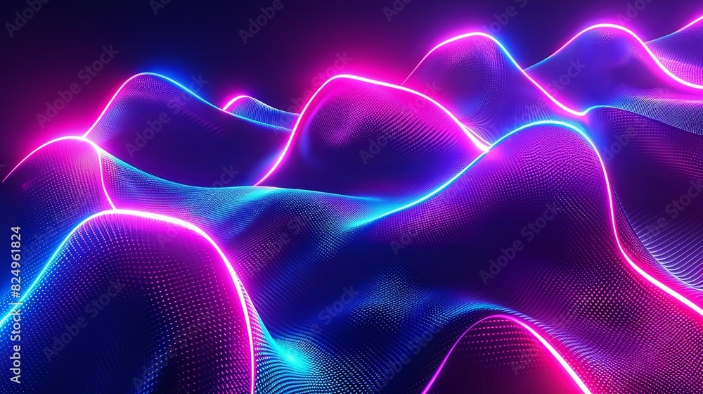 dynamic wavy neon shapes on dark background futuristic abstract digital wallpaper dynamic wavy neon shapes on dark background futuristic abstract digital wallpaper