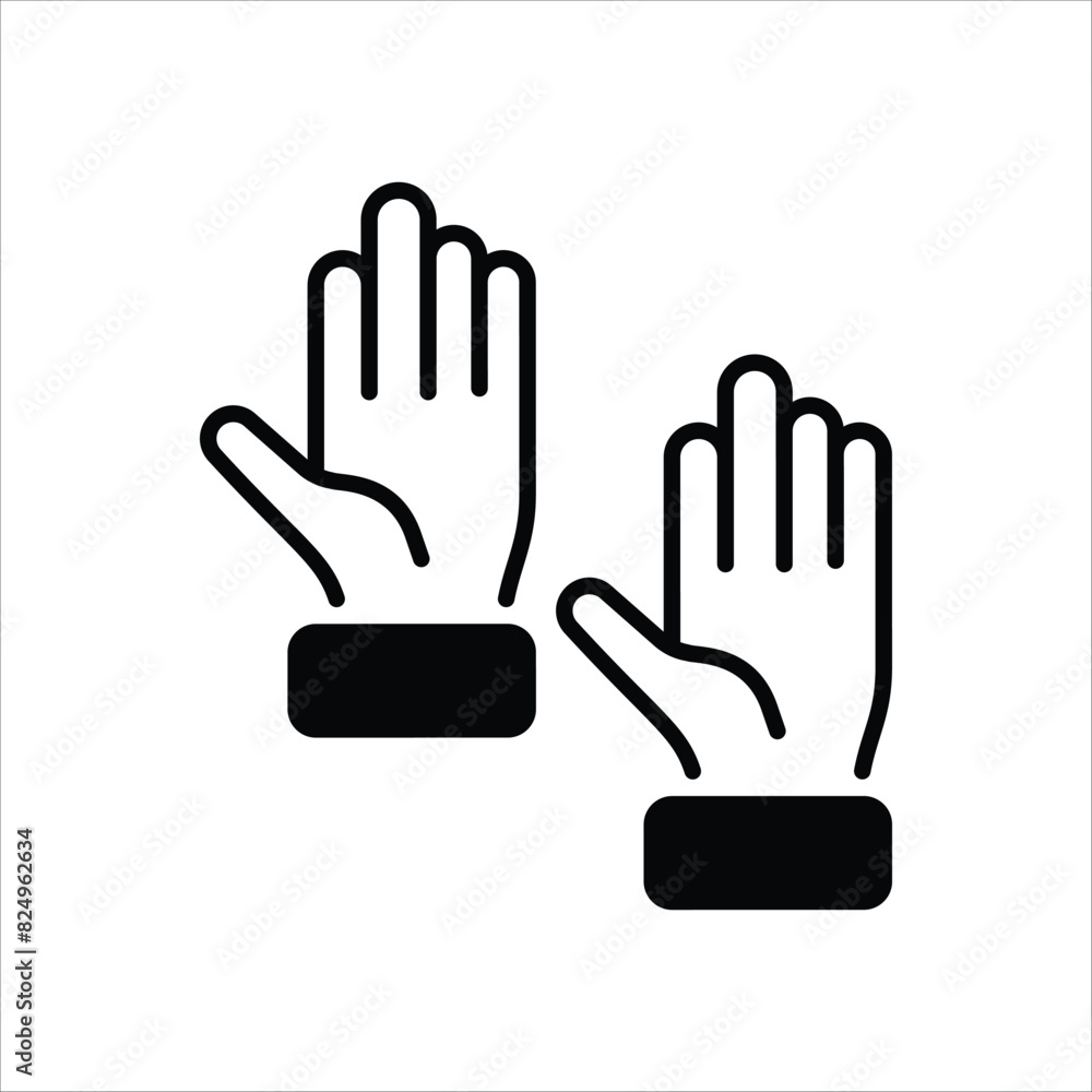 Gloves vector icon Gloves vector icon