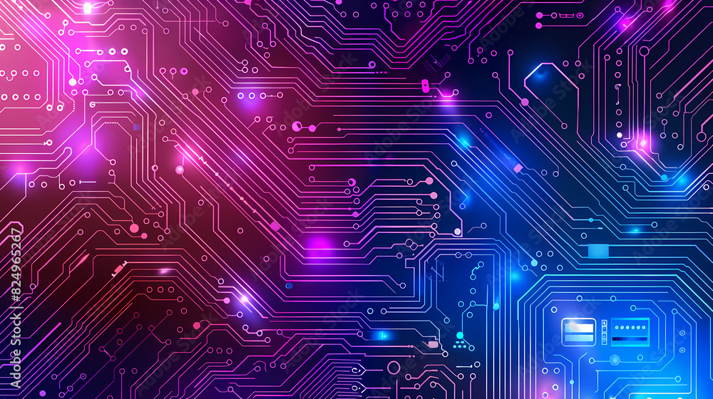 Circuit board technology cpu microprocessor vector image Circuit board technology cpu microprocessor vector image