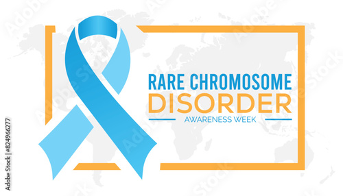 Rare Chromosome disorder awareness week every year in July. Template for background, banner, card, poster with text inscription.