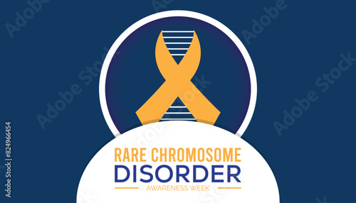 Rare Chromosome disorder awareness week every year in July. Template for background, banner, card, poster with text inscription.