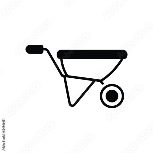 Wheelbarrow vector icon
