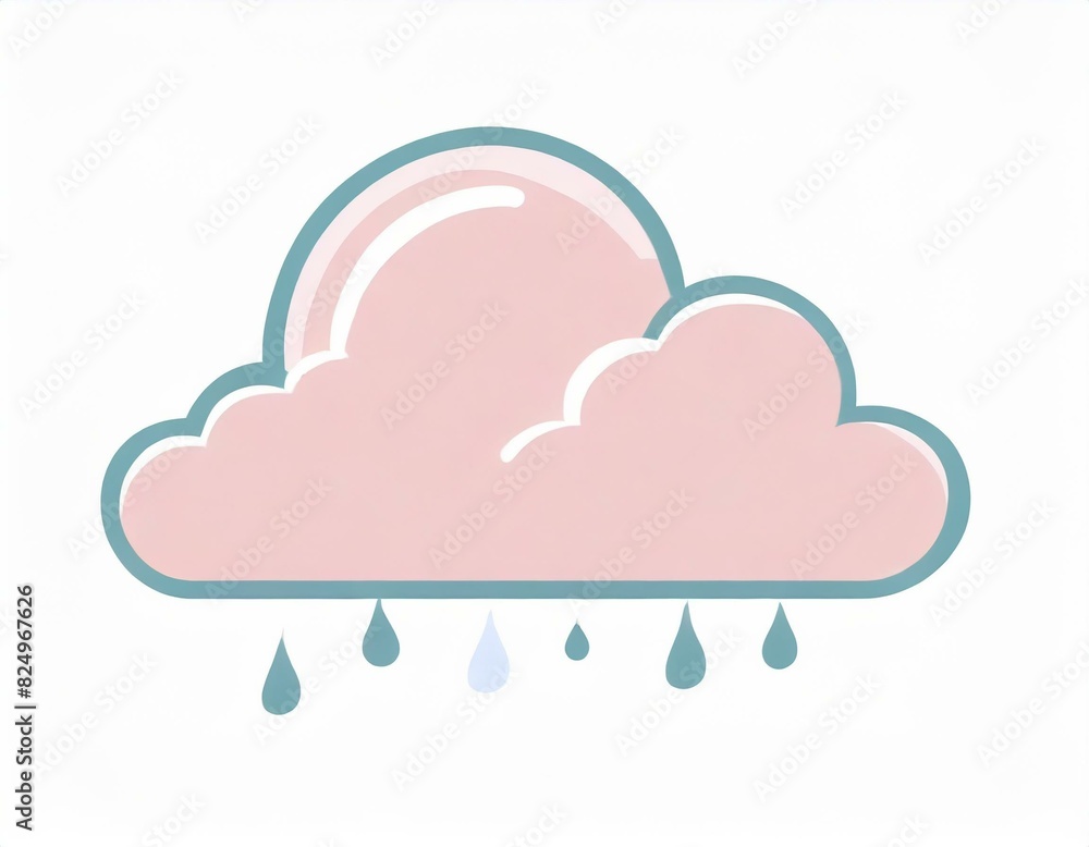 cloud icon with lightning, vector image on white background, weather cloud icon with lightning, vector image on white background, weather