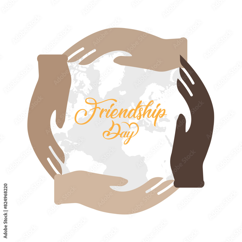 World Friendship Day every year in July. Template for background, banner, card, poster with text inscription. World Friendship Day every year in July. Template for background, banner, card, poster with text inscription.