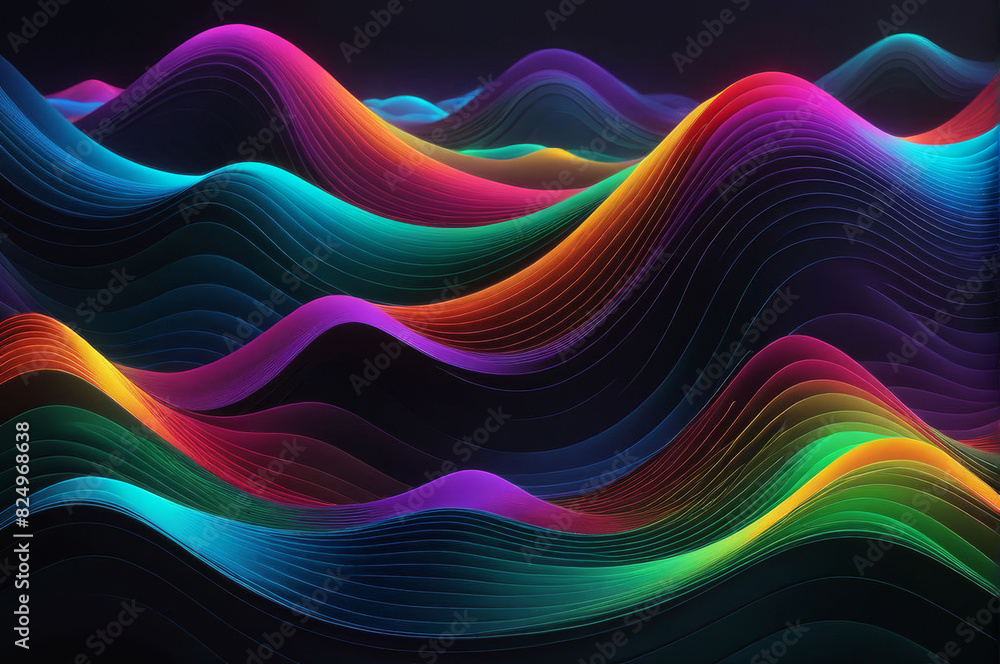 Colored magnetic waves. Colored magnetic waves.