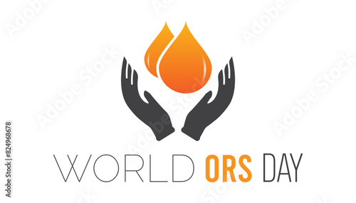 World ORS day every year in July. Template for background, banner, card, poster with text inscription.